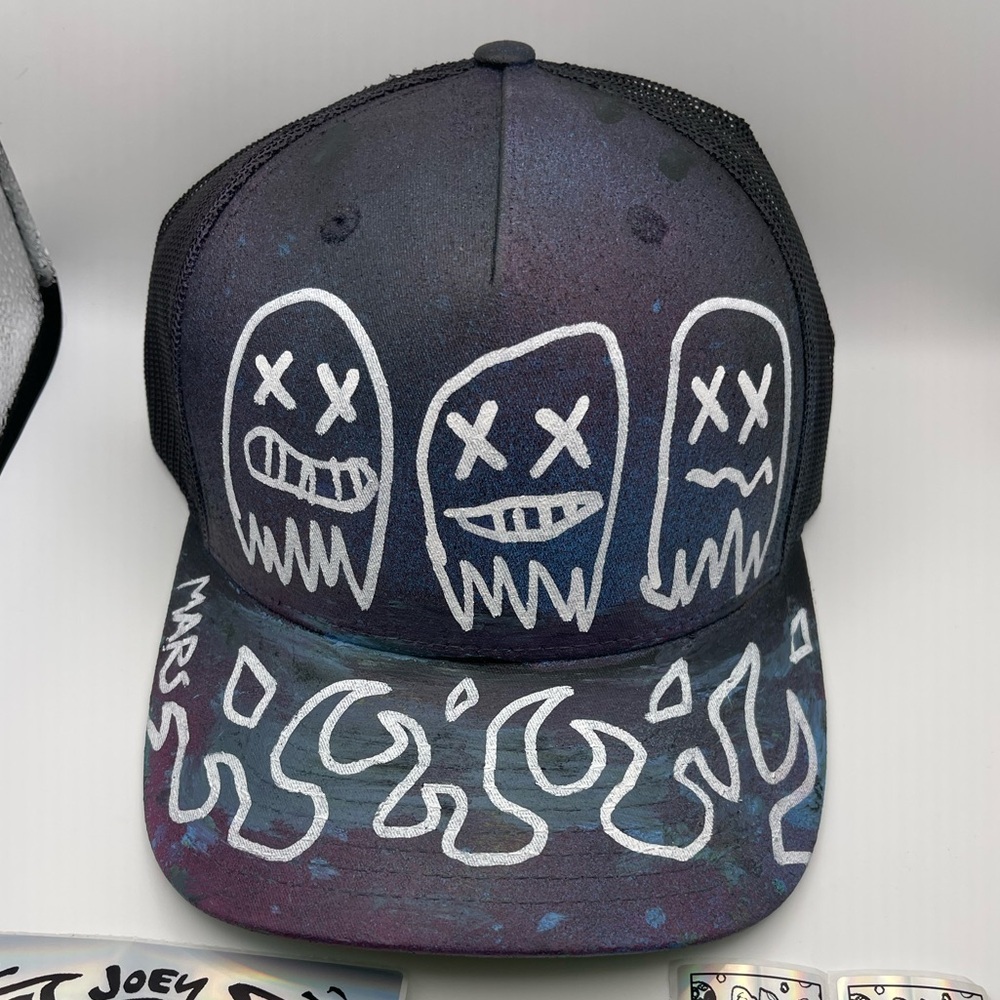 JOEY MARS Autographed Custom Northern Lights Hat, Snapback Trucker Hat, Artwork​ - Picture 3 of 7